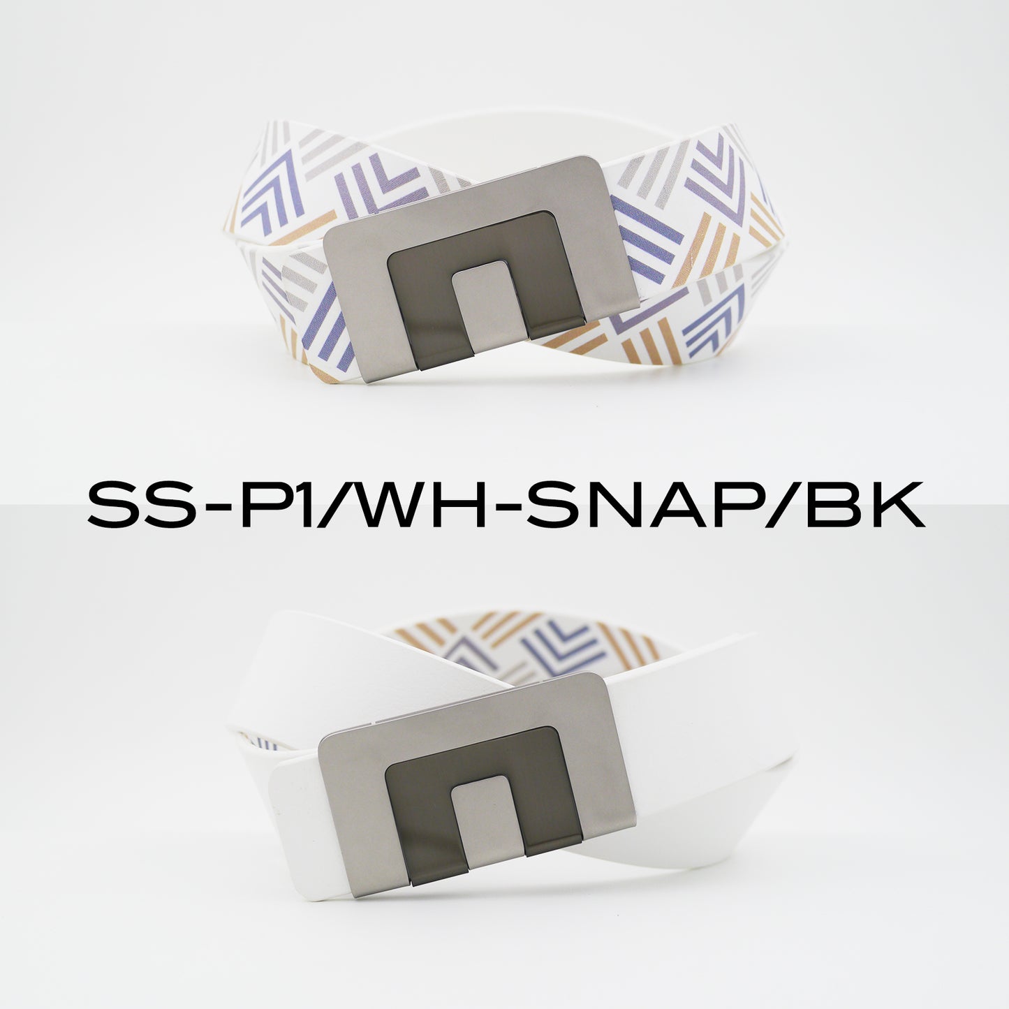 MIN BELT - SILVER BUCKLE, WHITE P1 STRAP